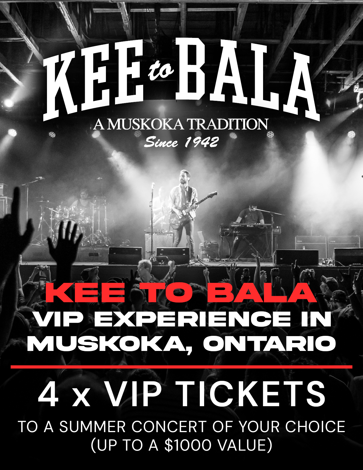 Kee to Bala VIP Experience – Summer Concert Package