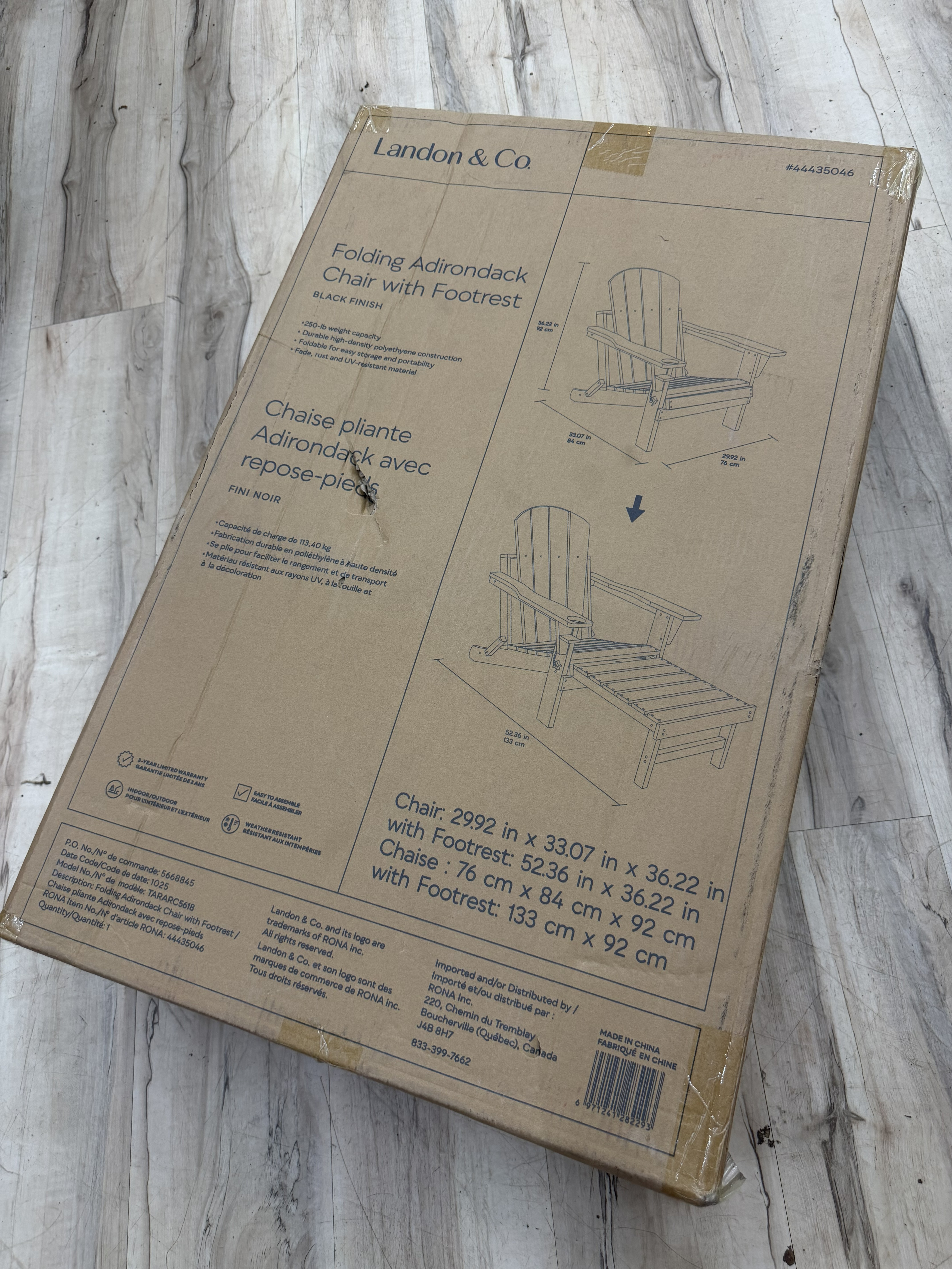 Adirondak Chair with Foot Rest