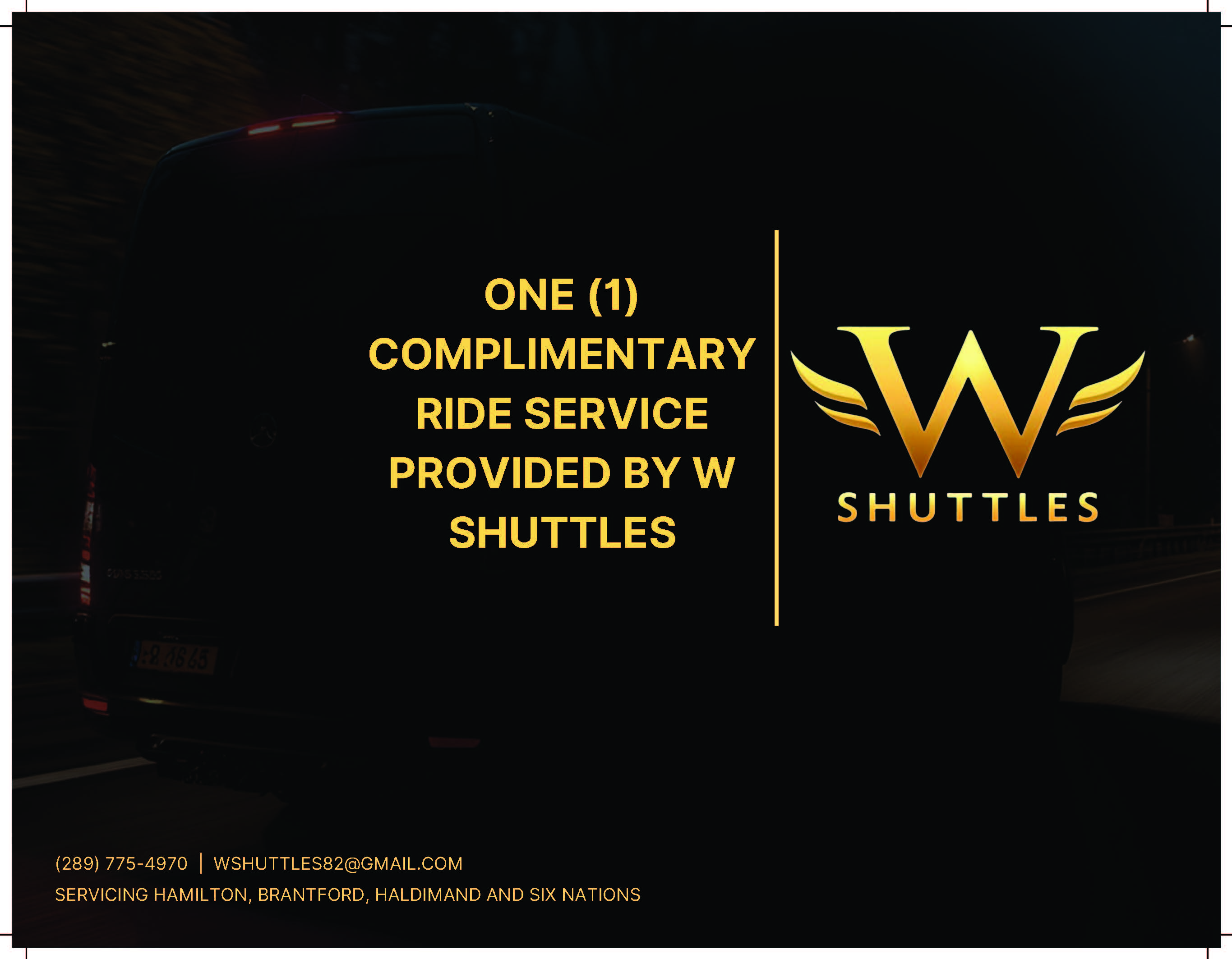 One (1) Complimentary Ride Service from W Shuttles