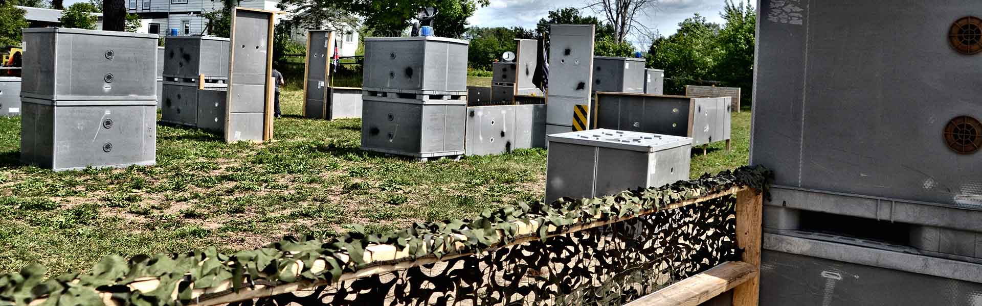 Laser tag field corner view